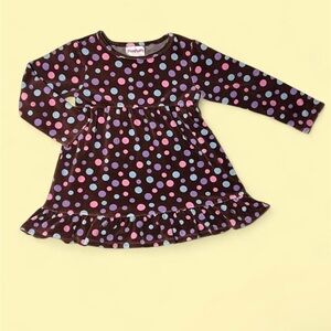Flapdoodles polka dot ruffle dress